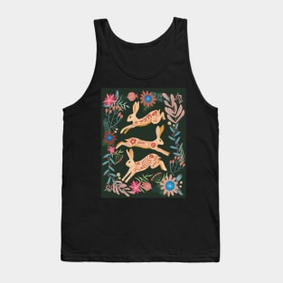 Leaping hare folk art Tank Top